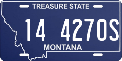 MT license plate 144270S