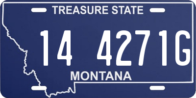 MT license plate 144271G