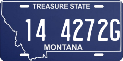 MT license plate 144272G