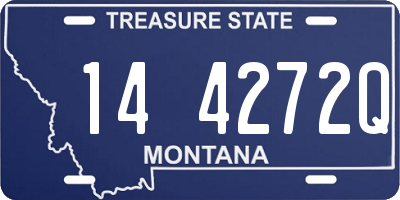MT license plate 144272Q