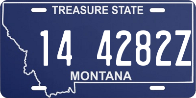 MT license plate 144282Z