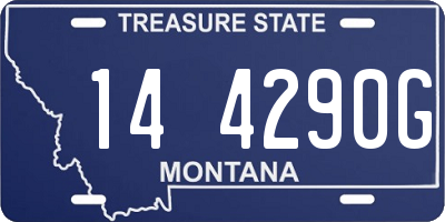 MT license plate 144290G