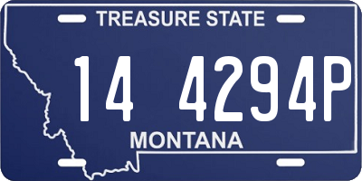 MT license plate 144294P