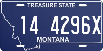 MT license plate 144296X