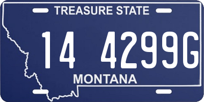 MT license plate 144299G