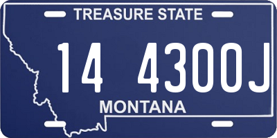 MT license plate 144300J