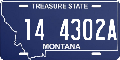 MT license plate 144302A