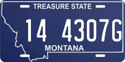 MT license plate 144307G
