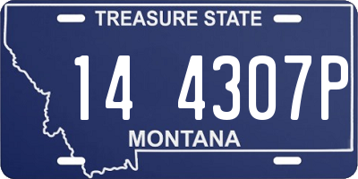 MT license plate 144307P