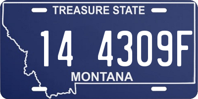 MT license plate 144309F