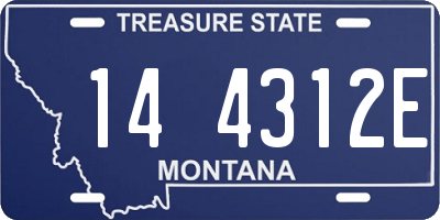 MT license plate 144312E
