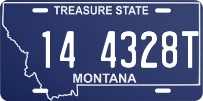 MT license plate 144328T