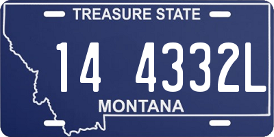 MT license plate 144332L