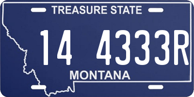 MT license plate 144333R