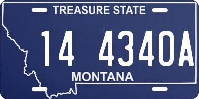 MT license plate 144340A