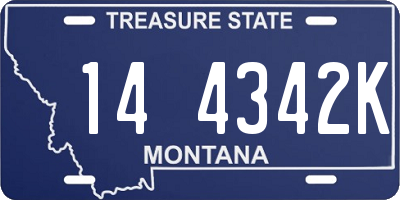 MT license plate 144342K