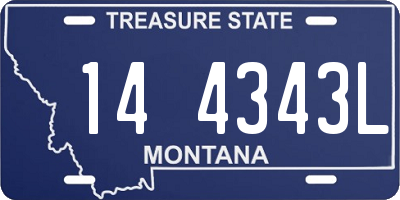 MT license plate 144343L