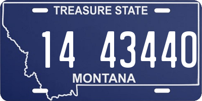 MT license plate 144344O