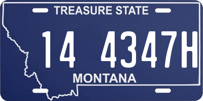 MT license plate 144347H