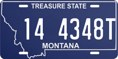 MT license plate 144348T