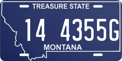 MT license plate 144355G