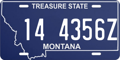 MT license plate 144356Z