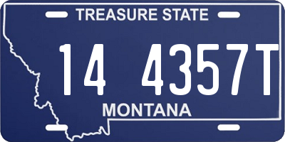 MT license plate 144357T