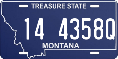 MT license plate 144358Q