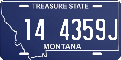 MT license plate 144359J