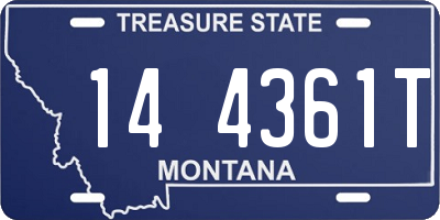MT license plate 144361T