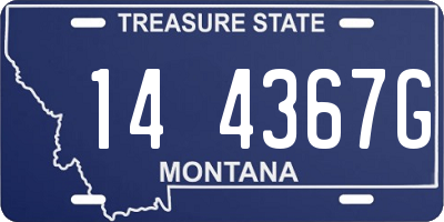 MT license plate 144367G