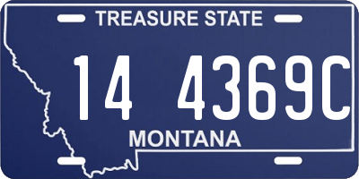 MT license plate 144369C