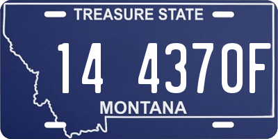 MT license plate 144370F