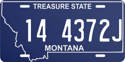 MT license plate 144372J