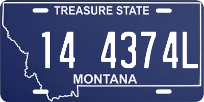MT license plate 144374L