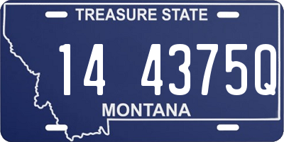 MT license plate 144375Q