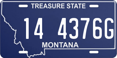 MT license plate 144376G