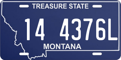 MT license plate 144376L