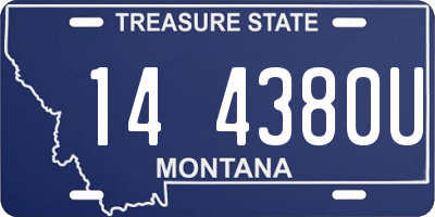 MT license plate 144380U
