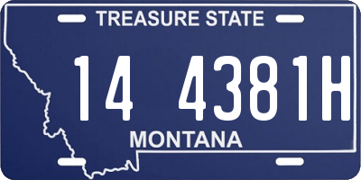 MT license plate 144381H