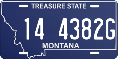 MT license plate 144382G