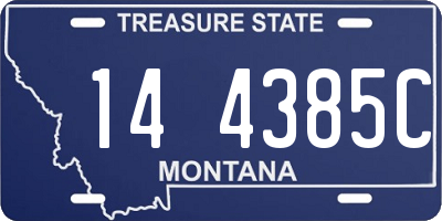 MT license plate 144385C