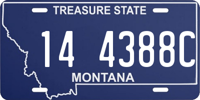 MT license plate 144388C
