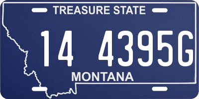 MT license plate 144395G