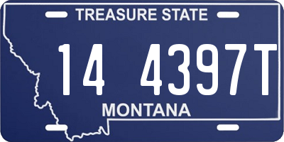 MT license plate 144397T