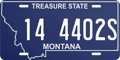 MT license plate 144402S