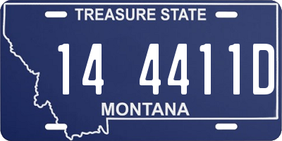 MT license plate 144411D