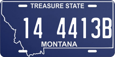MT license plate 144413B