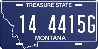 MT license plate 144415G