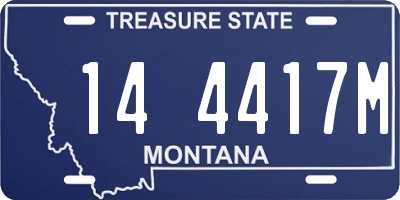MT license plate 144417M